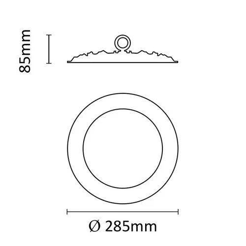 LED industrial 150W light UFO 15000lm, 4500K, IP65