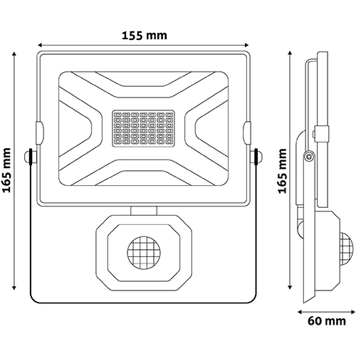 Outdoor LED floodlight with sensor Slim SMD