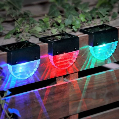 LED wall lights with solar battery 4000K + RGB IP44 (2 pcs.)