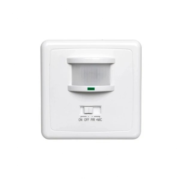 Motion and sound sensor 160°, 4-9m, 500W