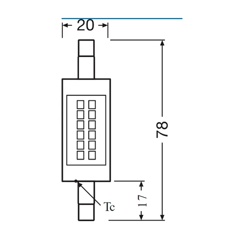 LED лампа R7s 78мм, 6Вт, 806лм, 2700К