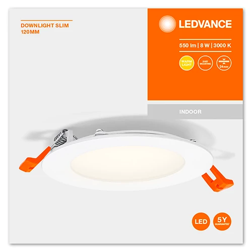 LED Iebūvējams panelis 8W 3000K DOWNLIGHT SLIM