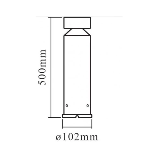 Street light bollard post 50cm, 6W, 3000K, IP44 ENDURA STYLE CYLINDER