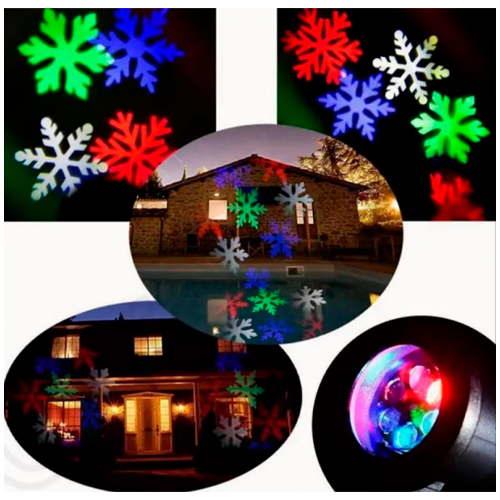 Waterproof laser projector for garden and home - snowflake projection