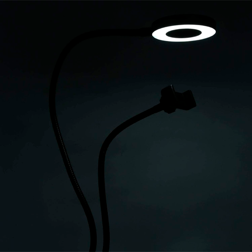 LED Selfie lamp with clip 5W, CCT, 24LED, Ø9 cm