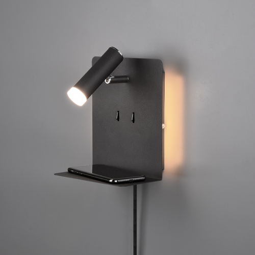 Wall lamp with USB phone charging option ELEMENT, 3W, 240lm, 3000K