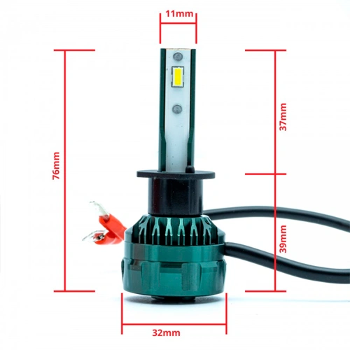 LED spuldzes H1, 6000K, 9-32V, 12 000Lm