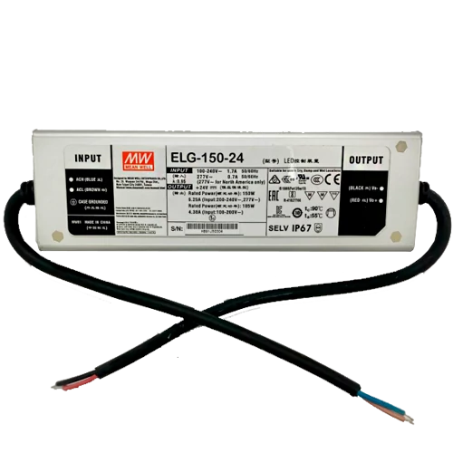 LED Импульсный блок питания 24V, 150W, IP67, 6.3A