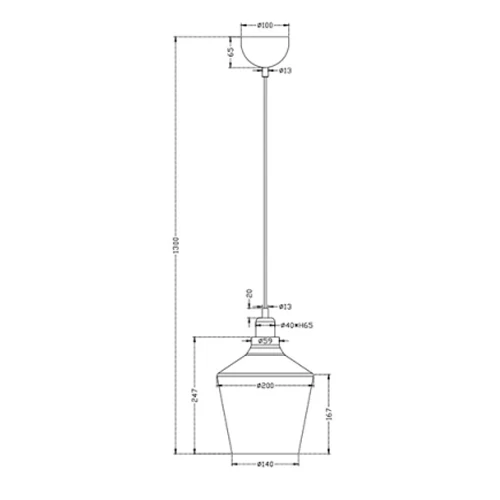 Piekaramā lampa CALAIS