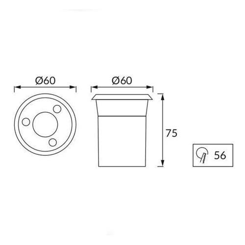 Built-in in ground light 3W 4000K GAWRA LED C