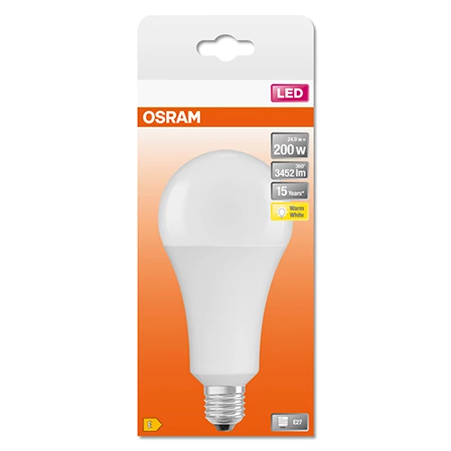 LED Bulb E27, A200, 24.9W, 3452Lm, 200°, 2700K