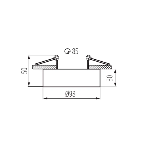 Built-in light MINI BORD DLP-50-W, excl. MR16 or GU10, max 35W, IP20