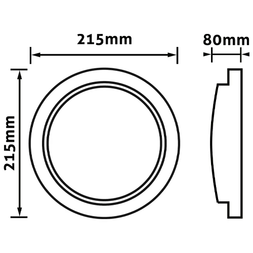 Griestu lampa Bulkhead (Titania-R) 14W, 4000K, IP54