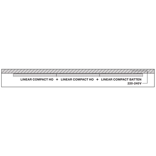 LED линейный светильник 150cm, 25W, 4000K, IP20 LINEAR COMPACT HIGH OUTPUT