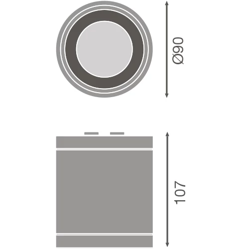 Moisture-resistant surface-mounted lamp 15W, 4000K, IP65 DOWNLIGHT SURFACE