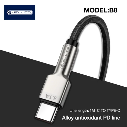 Fast charging cable USB-C (Type-C) — USB-C (Type-C), 1m, 3,1А