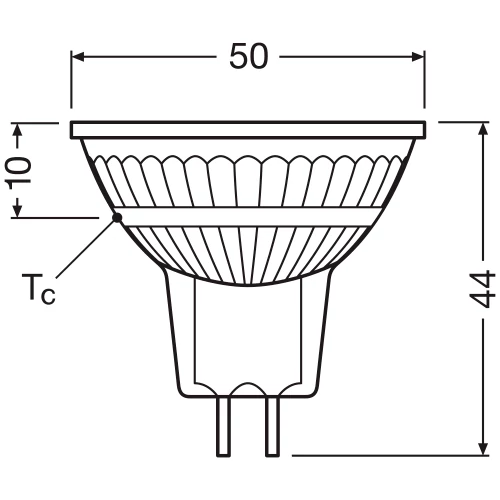 LED лампа MR16, GU5.3, 3.8W, 345lm, 3000K