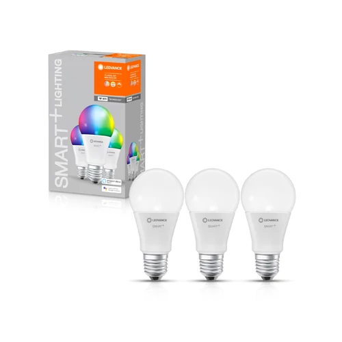 Set of Smart LED bulbs (3 pcs.) E27, A60, 9W, 806Lm, RGBW