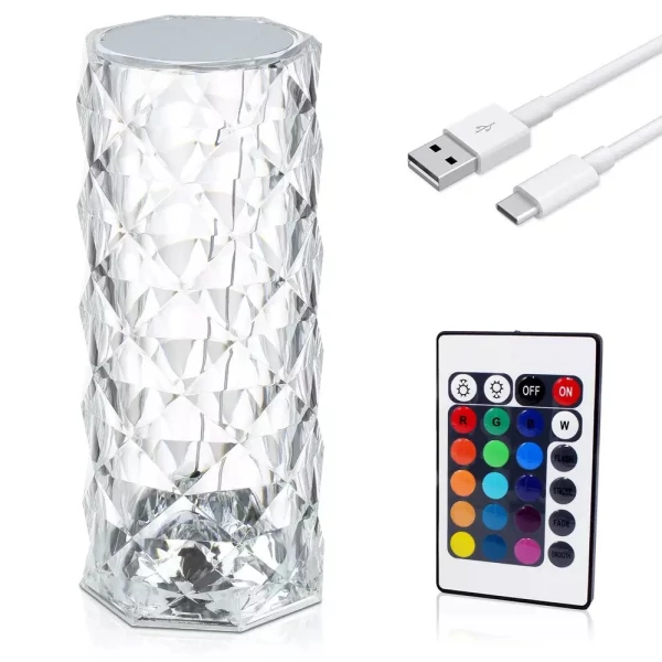 LED Diamond table lamp - night light RGB