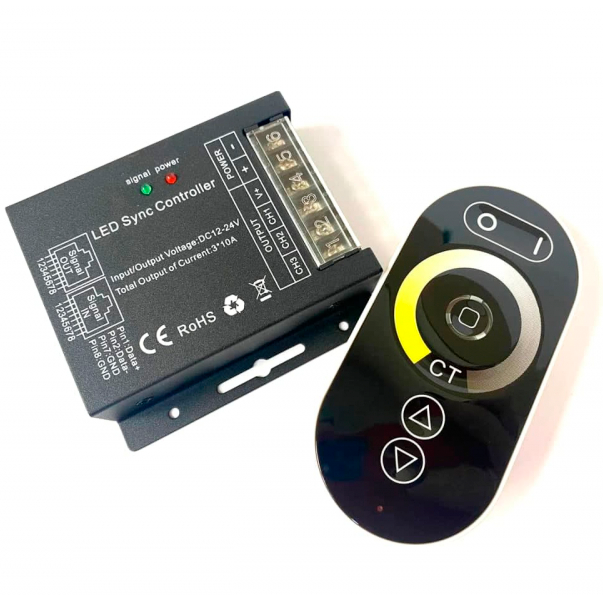 Контроллер для двухцветной LED ленты с пультом CCT Touch 12V-24V 10A