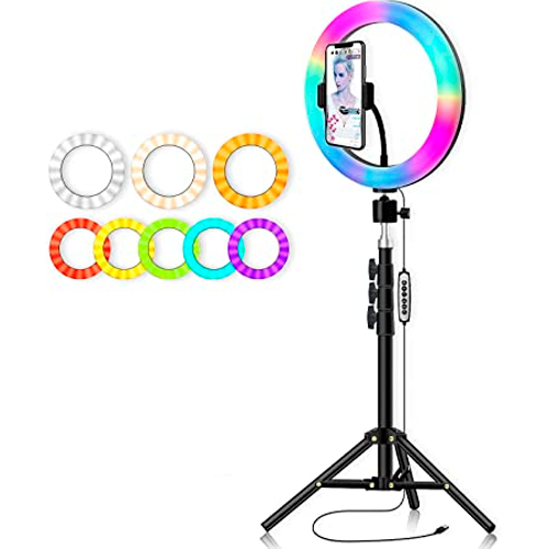 Ring 12W selfie lamp with adjustable tripod and remote control