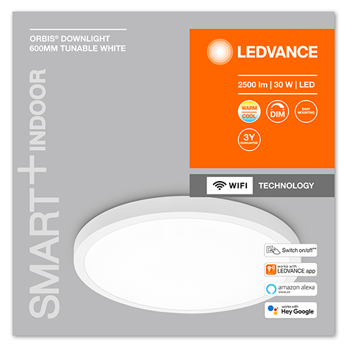 Griestu viedā lampa SMART+ Orbis Downlight 30W, CCT, IP20