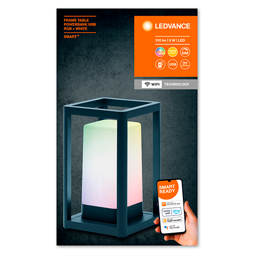 Smart lamp with integrated battery SMART+ TABLE FRAME MULTICOLOR