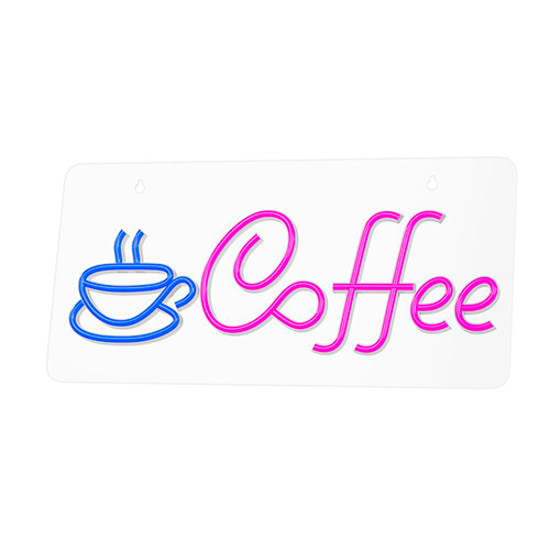 LED Neon light sign - COFFEE, pink blue