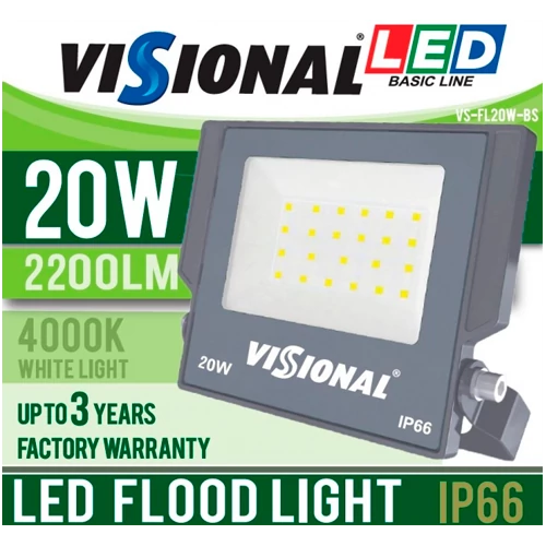 Outdoor LED floodlight 20W BASIC Line