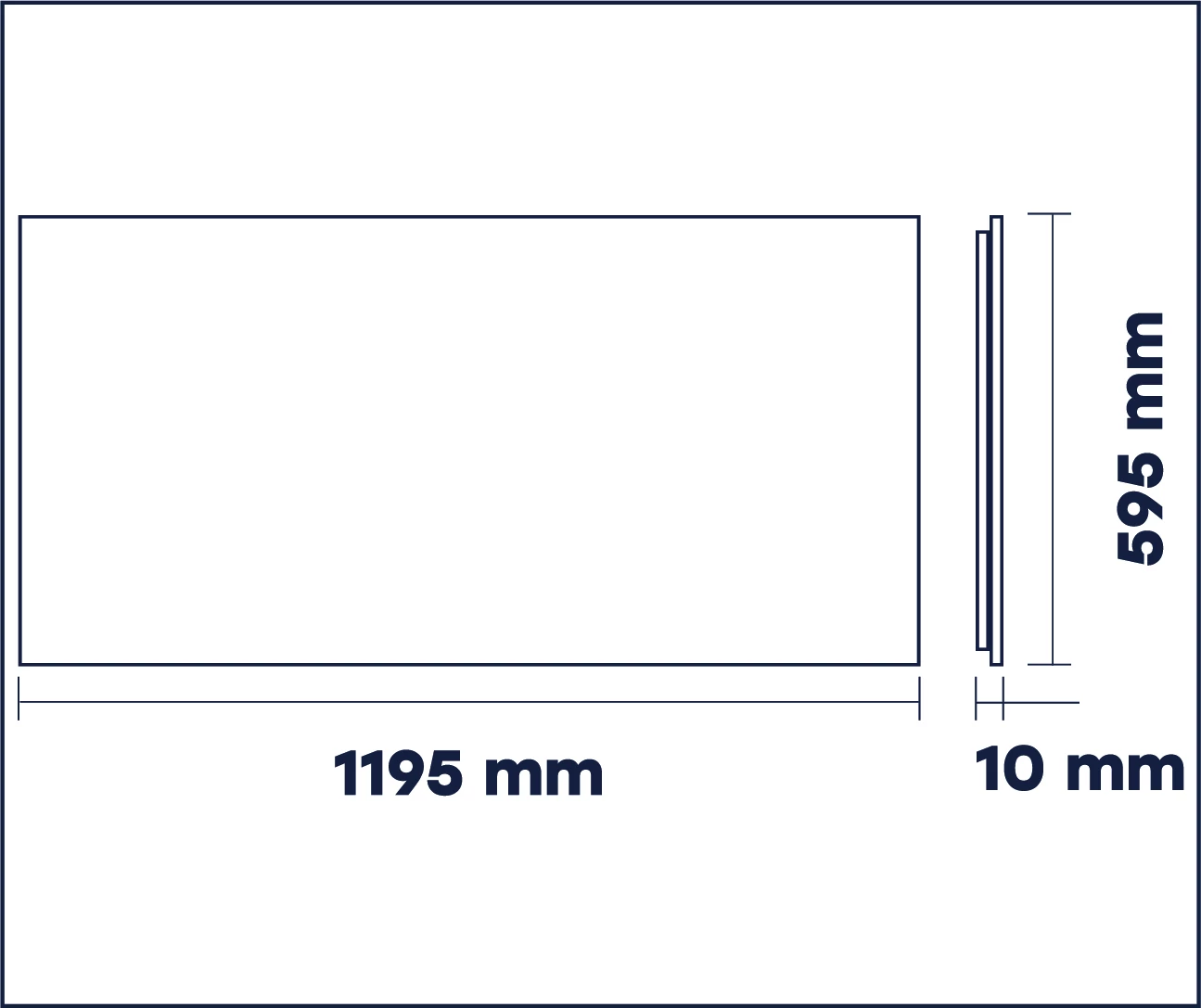 LED Panel with PHILIPS diodes 60x120 cm, 80W, 4000K, ONE+