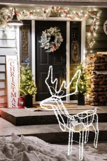 LED Christmas outdoor and indoor light decor movable deer