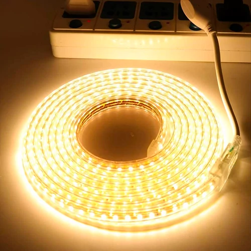 Augstsprieguma 220V LED lente IP67, silti balts, 8W