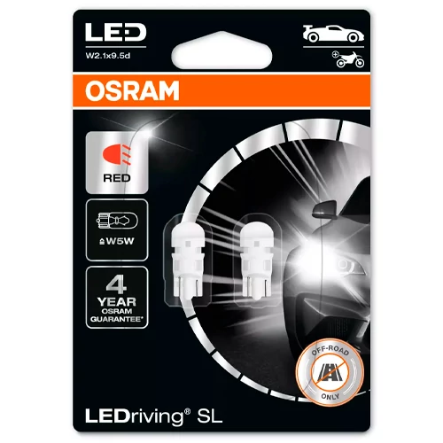 LED spuldze W5W sarkana, LEDriving SL sērija