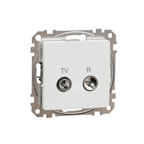 Built-in TV/R through-connection socket, mechanical SEDNA Design