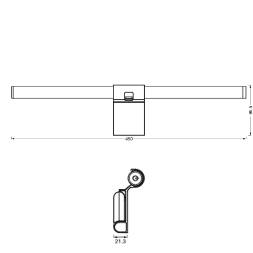 Lamp for monitor - surface-mounted luminaire SUN@HOME OFFICE LIGHT