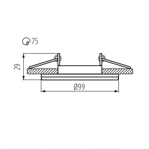 Встраиваемый светильник COLIE DTO-W, excl. MR16 or GU10, max 10W, IP20