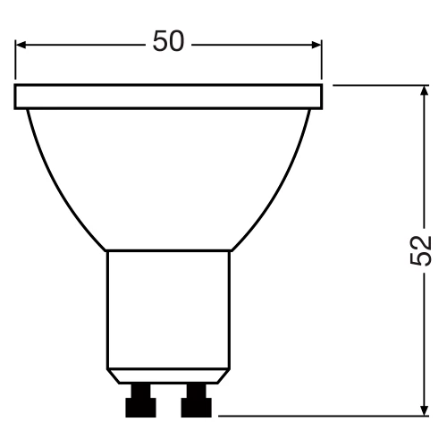 LED Dimmable bulb GU10, 60°, 8.3W, 575lm, 3000K