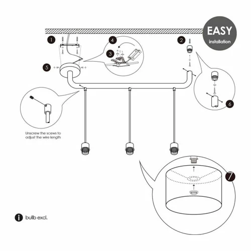 Ceiling lamp - fitting PIPE