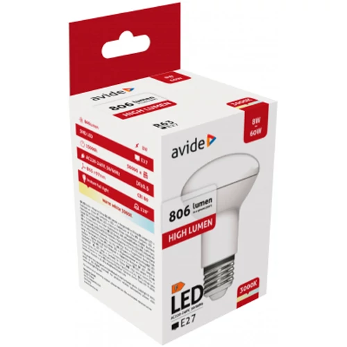 LED bulb E27, R63, 8W, 806lm, 3000K