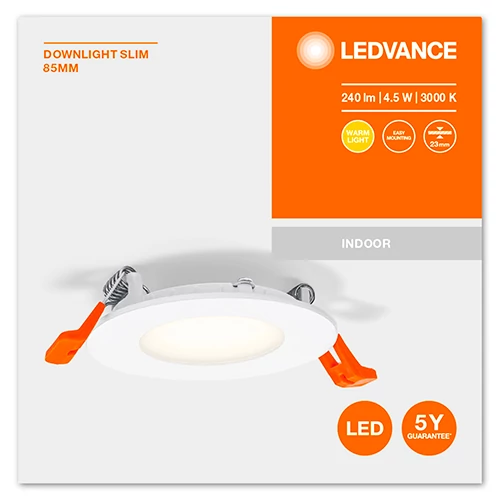 LED Iebūvējams panelis 4.5W 3000K DOWNLIGHT SLIM