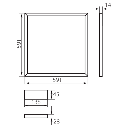 Light frame - panel 60x60 cm AVAR