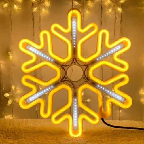Ziemassvētku gaismeklis - sniegpārsla 75 x 76 cm