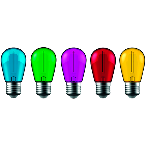 Set of LED bulbs (5 pcs.) E27, S14, 1W, 50lm