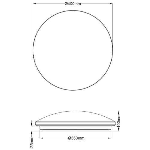 Ceiling lamp with remote control LUNAR, 22W, 2460lm, 3000K