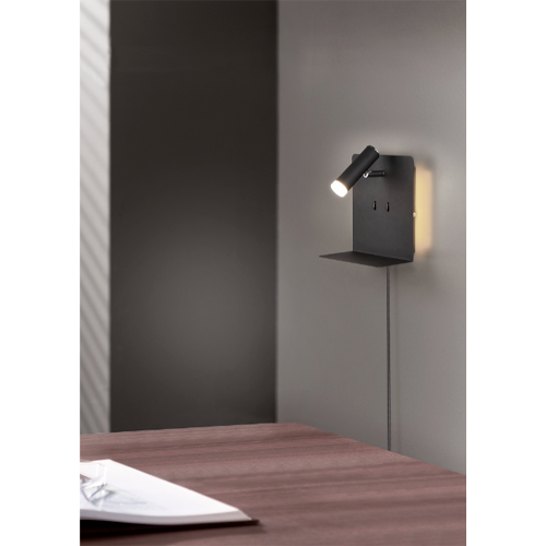 Wall lamp with USB phone charging option ELEMENT, 3W, 240lm, 3000K