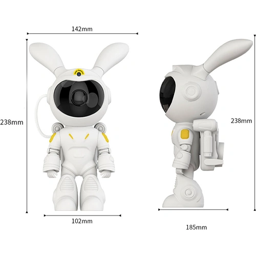 Проектор заяц - астронавт с пультом - проекция звездного неба, галактики, космоса
