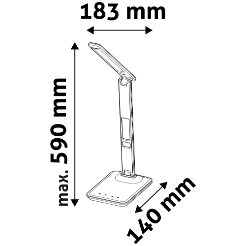 LED Galda lampa NATHAN 6W, 360Lm, silti - neitrāli - auksti balts