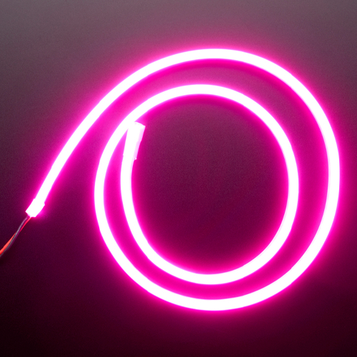 LED уличная неоновая лента 5м, розовая 12В