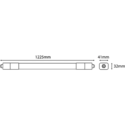 LED linear luminaire 120cm, 24W, 4000K, IP40 NANO