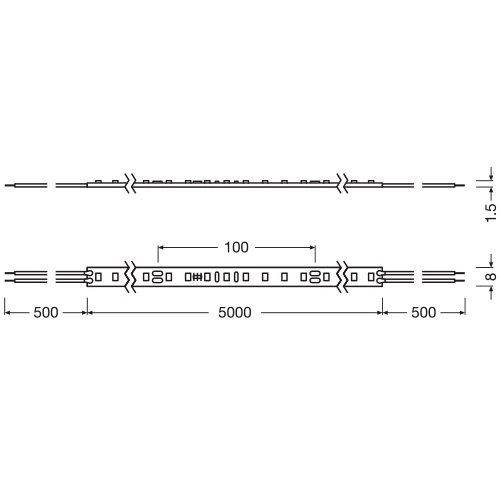 LED Lente 5m 3000K IP00 13.2W